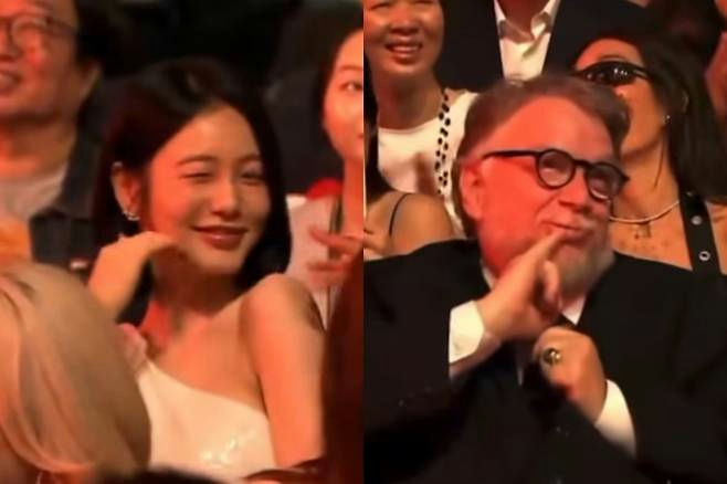 Shin Ye-eun Guillermo del Toro BIFFpeople' 'audience' 'smiling' 'thinking' 'entertainment.