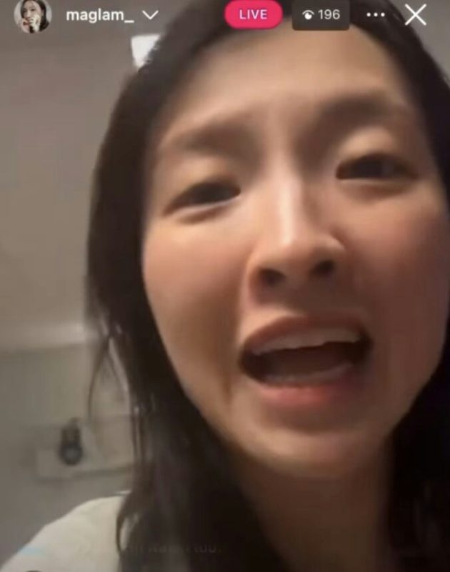 Mag Lam live stream breakdownperson' '' '' 'selfie' '' '' 'woman' '' '' 'indoors' '' '.