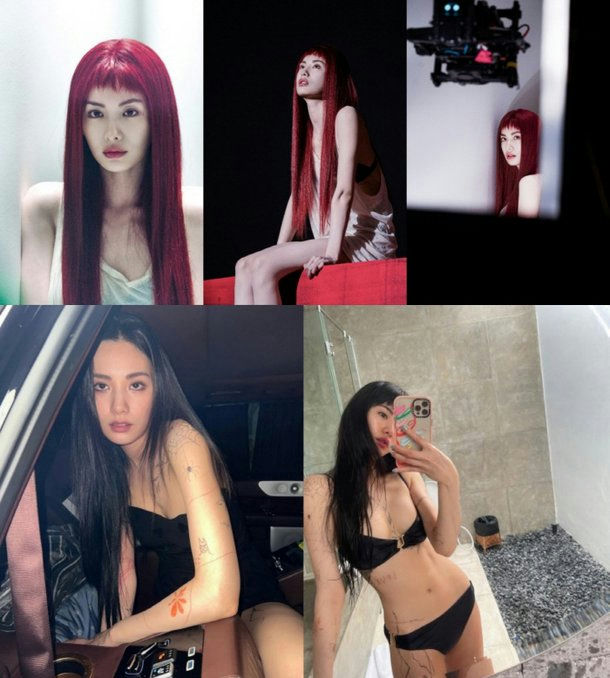 Nana red-haired bikinipeople' 'woman' 'redhair' 'tattoos' 'selfie.