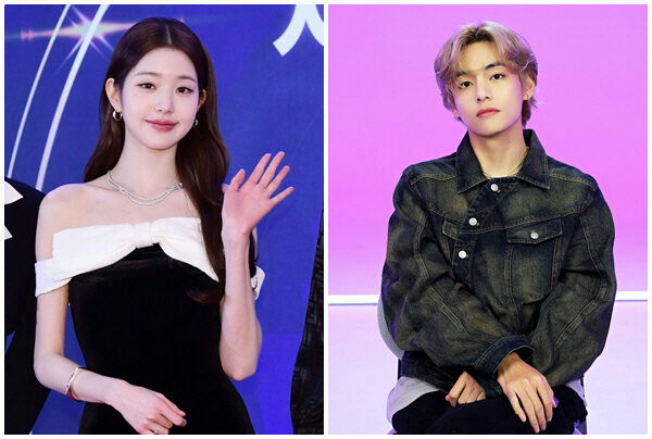 BTS V Jang Wonyoung dating rumorspeople' 'celebrities' 'smile' 'jacket' 'fashion.
