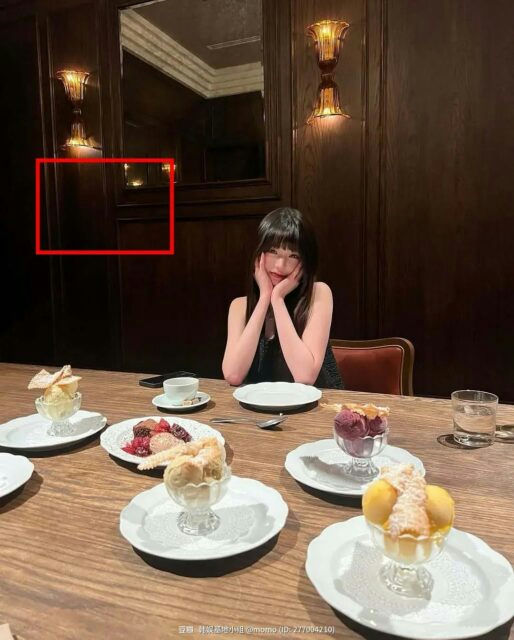 BTS V Jang Wonyoung dating rumorspeople' 'woman' 'dessert' 'table' 'restaurant.