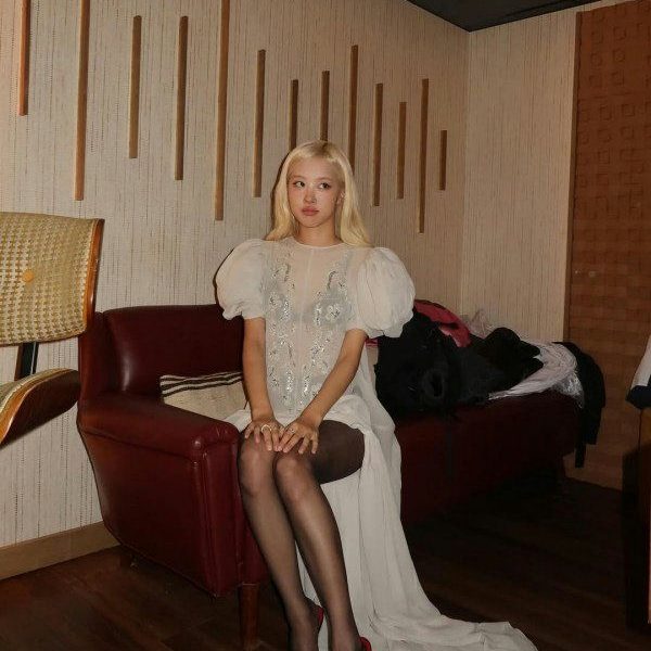Rosé see-through dress in the U.S.people' '' 'ose' 'dress' 'tights' 'blonde.