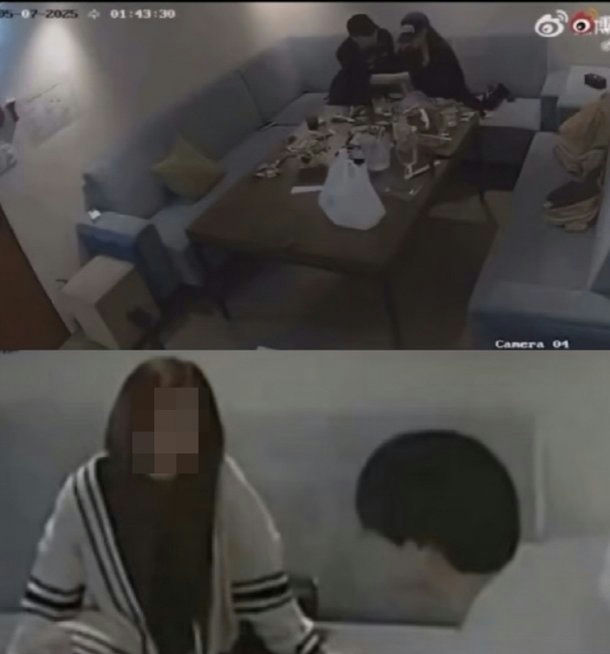 VERIVERY Kangmin Julie dating rumorpeople' 'table' 'couch' 'chatting' 'security' 'camera.