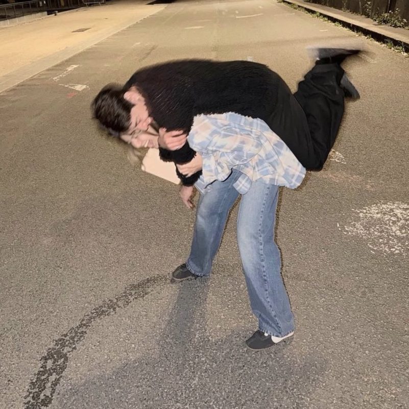 Lisa BamBam reunion photospeople' 'piggyback' 'street' 'night' 'fun.