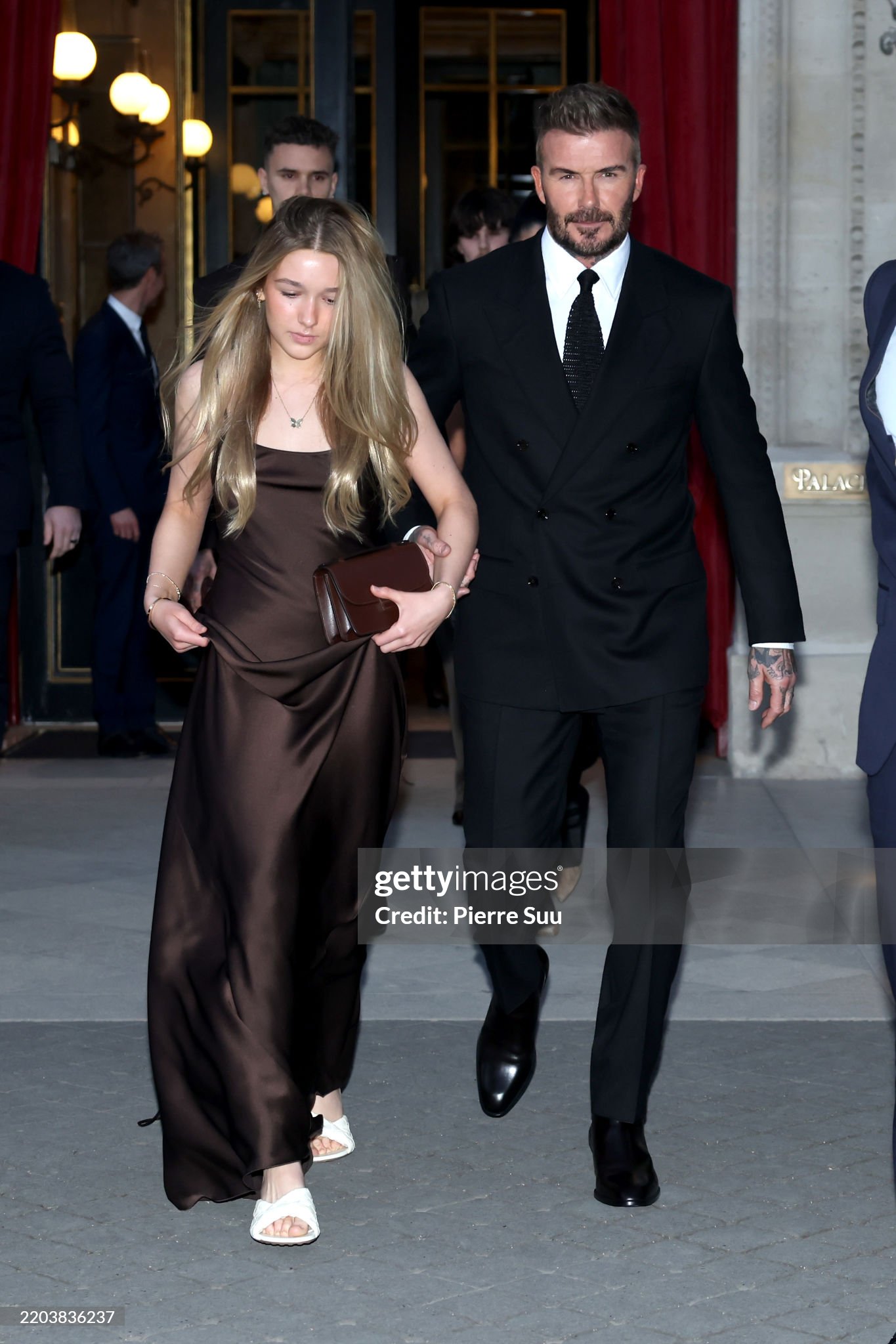 Harper Beckham beautypeople' '' 'avid' 'eckham' '' 'arper' 'eckham' 'suit' 'dress' 'walking.