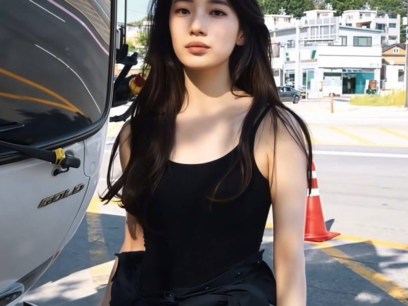 Suzy peak beautypeople' '' 'uzy' 'tank' 'top' 'truck' 'road.