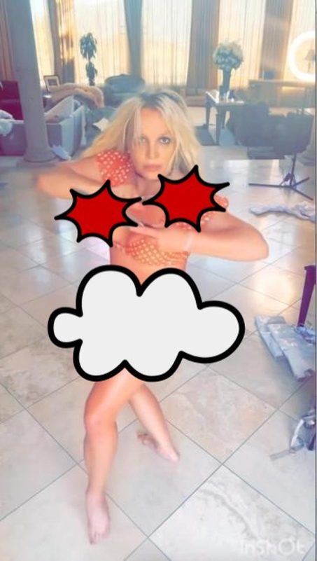 Britney Spears dance video mental health' 'ritney' '' 'pears' 'indoors' 'dancing' 'censored' 'barefoot.