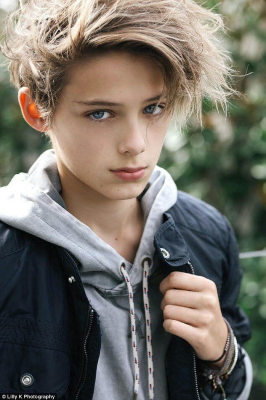 people-Boy-A-Blue Eyes-A-Blonde Hair-A-Outdoor Portrait-A-Navy Jacket-A-Grey Hoodie