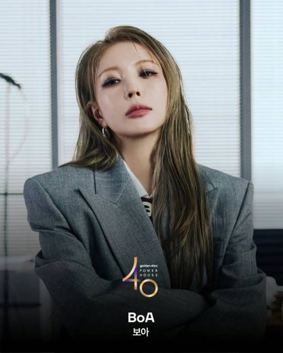 people-BoA-gray blazer-striking gaze-long brown hair