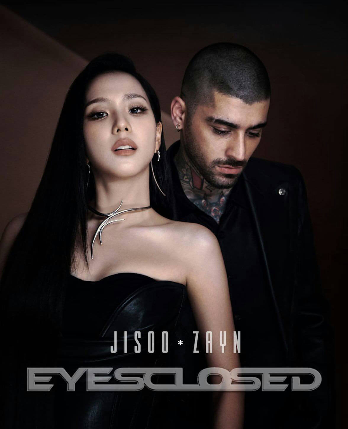 people-Jisoo-A-Zayn-A-black leather outfit-B-silver choker necklace-C