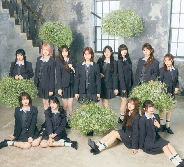 people-14-female group-A-Japanese idols-A-school uniforms-A-baby's breath flowers
