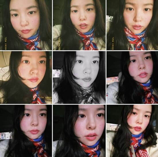 people-woman-A-selfie-B-scarf-C-collage