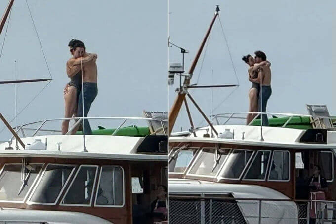 people-two people-couple-embracing-boating-kissing