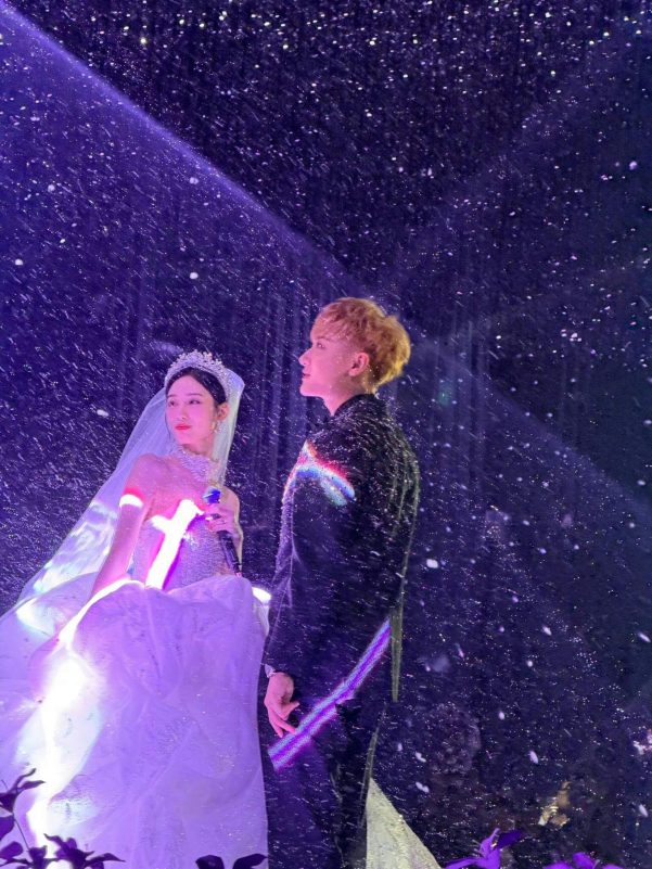 people-bride-A-groom-A-wedding-A-snow-effect-B-purple-lighting-C