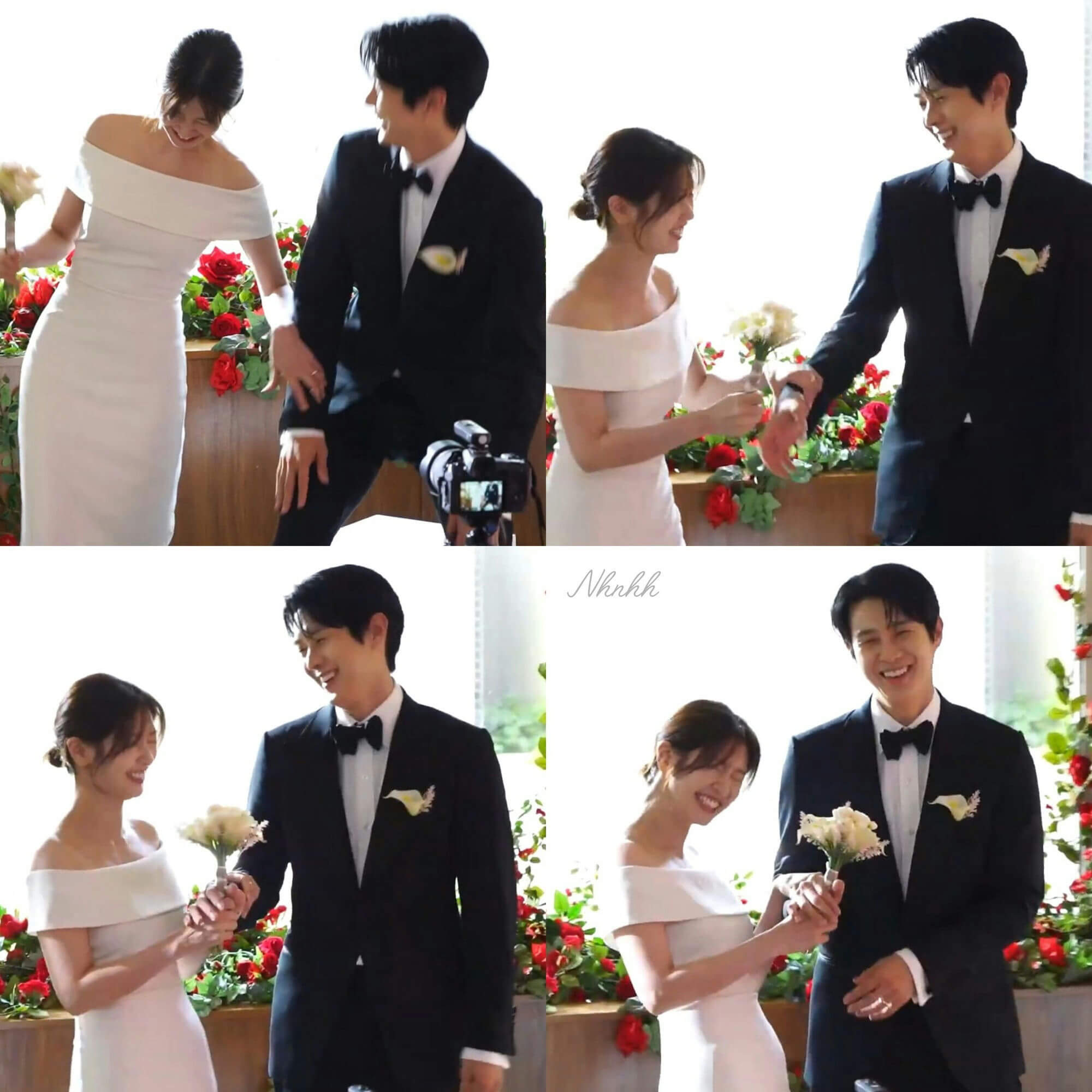 people-A-couple-A-wedding-A-bride-A-groom-B-smiling-B-holding-flowers-B-joyful