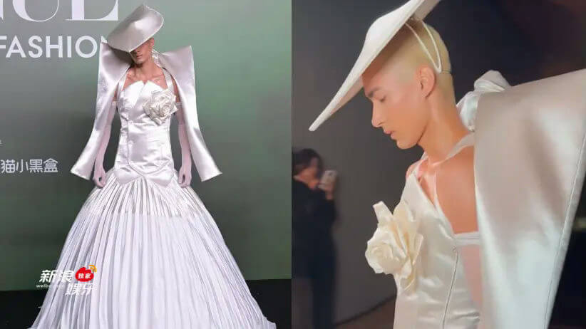 mika bridal dress red carpet