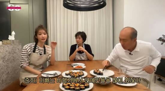 go joon hee father comment celebrity looks