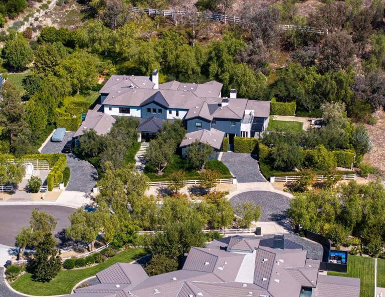 people-0-mansion-A-aerial-view-A-landscaping-B-driveway-C