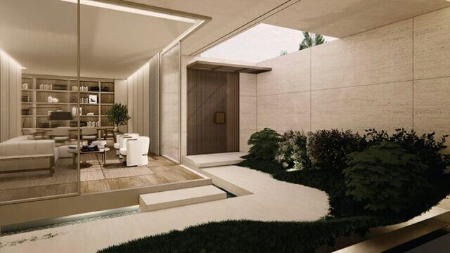 Architecture-A-modern-A-luxury-A-entrance-A-courtyard