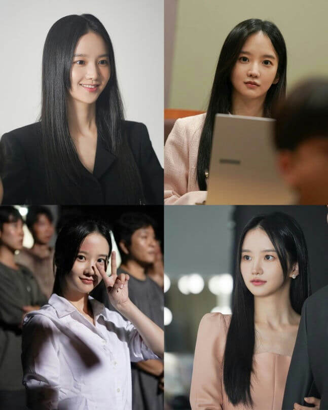 people-young East Asian woman-A-long straight black hair-A-smiling-B-professional attire-B-casual attire-C-makeup/light injuries-C
