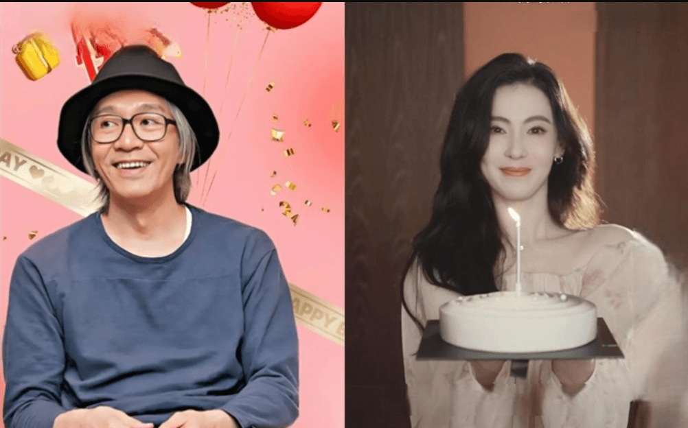people-Stephen Chow-birthday party-Cecilia Cheung-holding cake