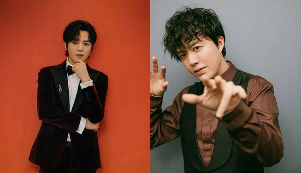 people-two men-A-split image-B-formal attire-C-dramatic pose