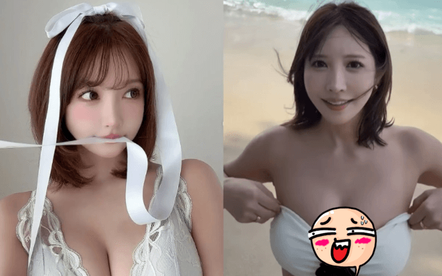 people-woman-ribbon-woman-beach-bikini-censored