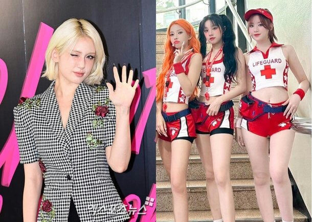 red cross symbol misuse kpop jeon somi idle