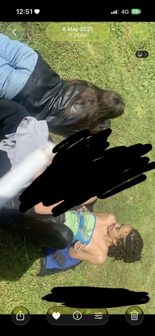 people-2-lying down-A-grass-A-sunlight-B-dreadlocks-C