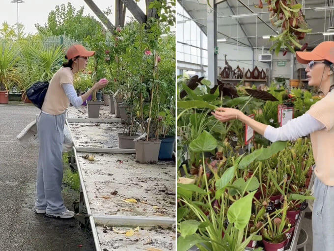 people-woman-A-plant-nursery-A-casual-clothing-B-outdoor-setting-C