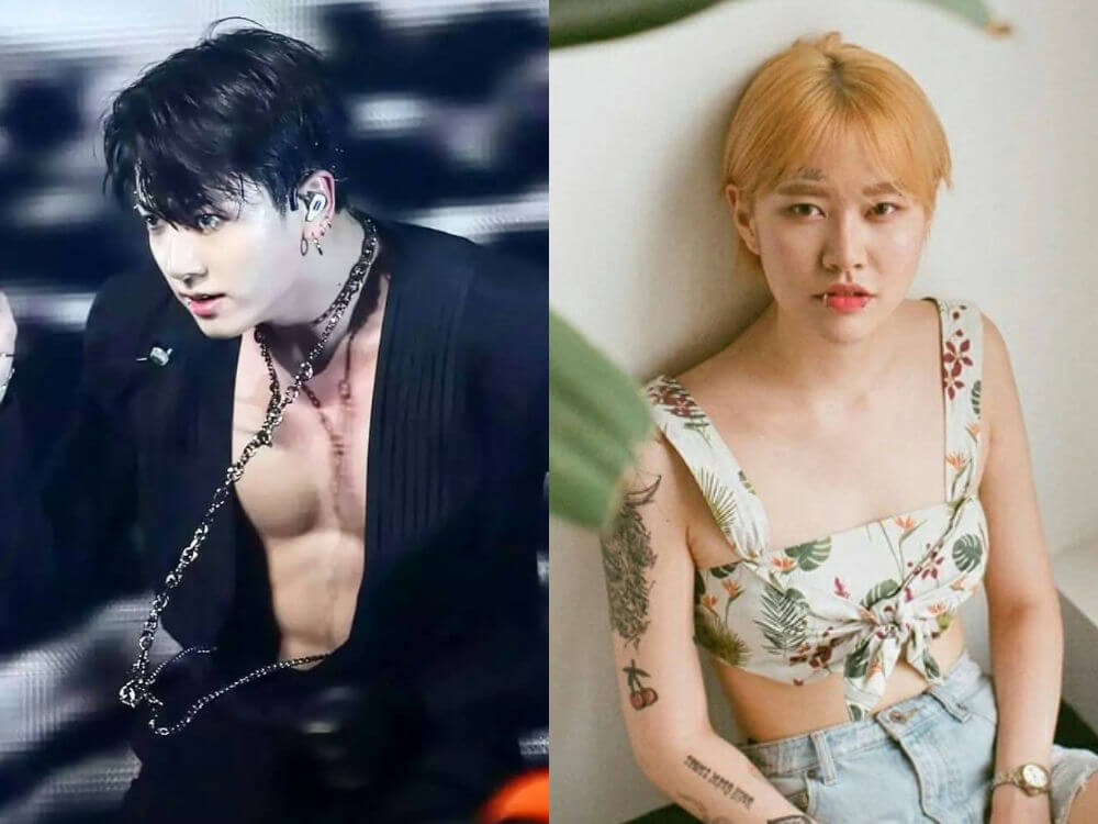 people-Jungkook-BTS-A-muscular-abs-B-woman-A-blonde-hair-C-cropped-top