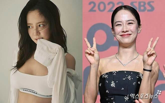 people-Song Ji-hyo-A-split image-B-fashion photoshoot-C-red carpet appearance