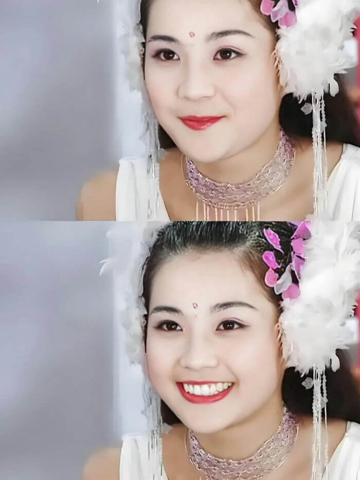 people-woman-performing-A-dancer-A-white-costume-A-feathered-headpiece-A-pink-jewelry-A-smiling