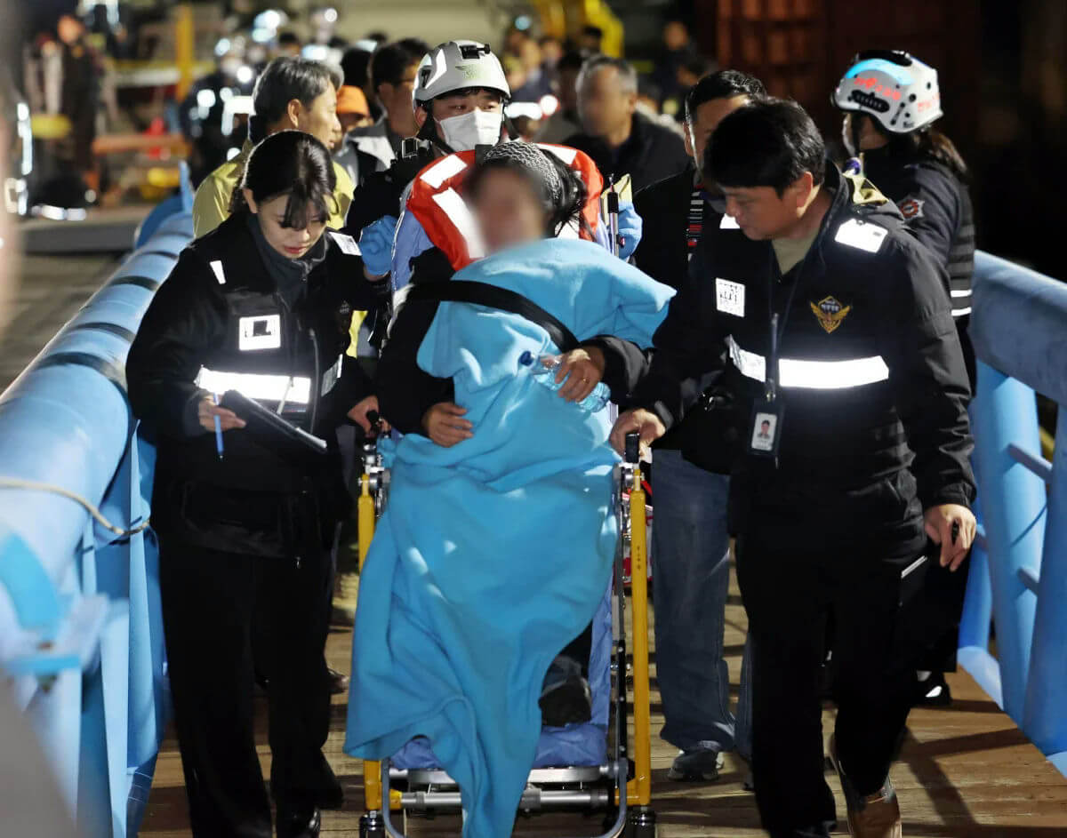 people-Emergency personnel and patient-A-stretcher-A-transport-A-night scene-B-uniforms-B-rescue-C-medical aid-C