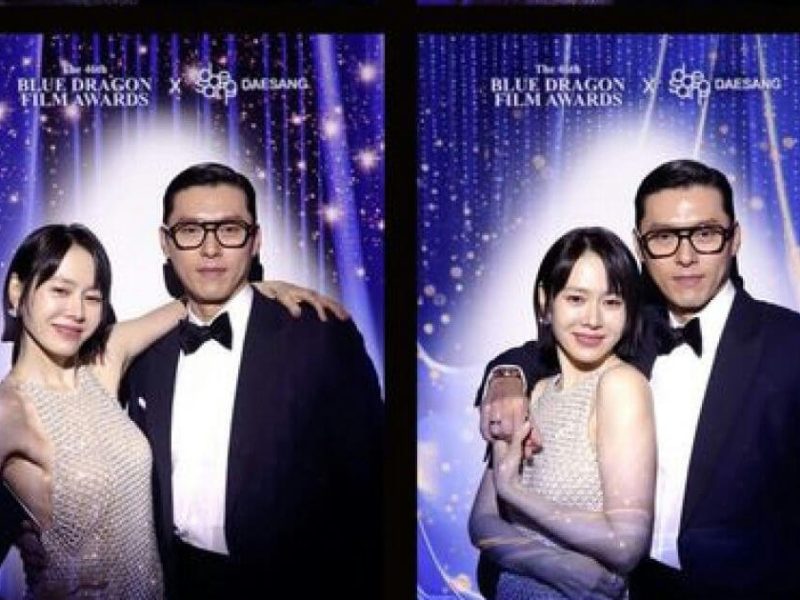 hyun bin son ye jin blue dragon film awards couple photo