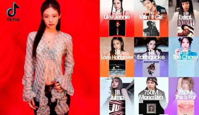 people-Jennie Kim-TikTok trend-style montage-Mona Lisa cover-K-pop idols