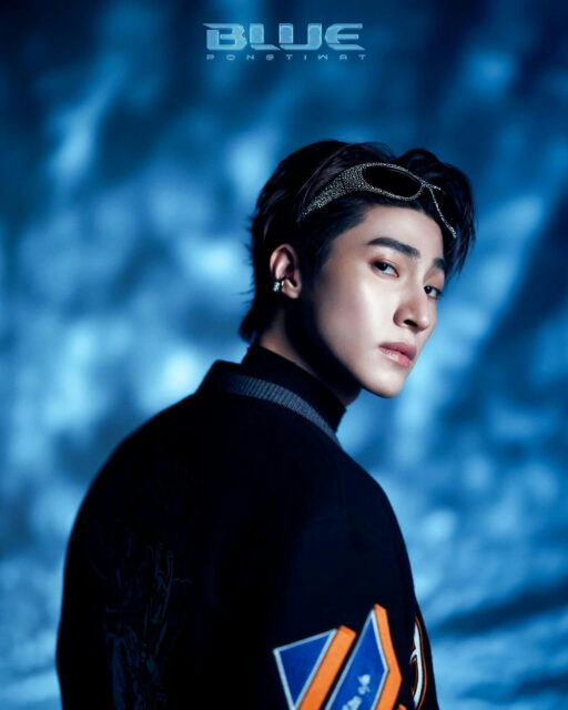 people-A-male-A-Kpop-A-blue-A-sunglasses-A-black jacket-A-Pom-A-Ponstinat