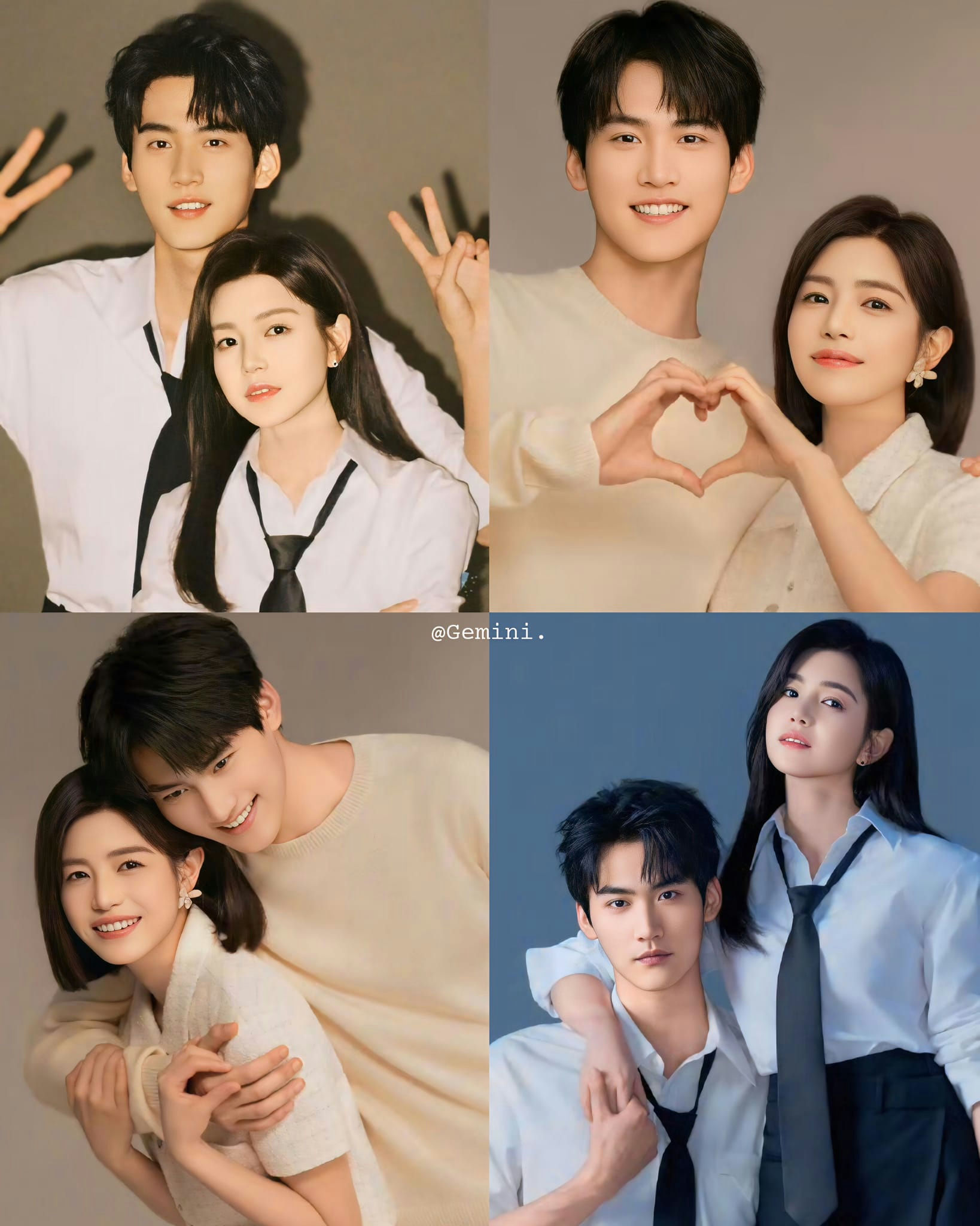 people-One male and one female-A-couple photos-B-matching outfits-C-romantic poses