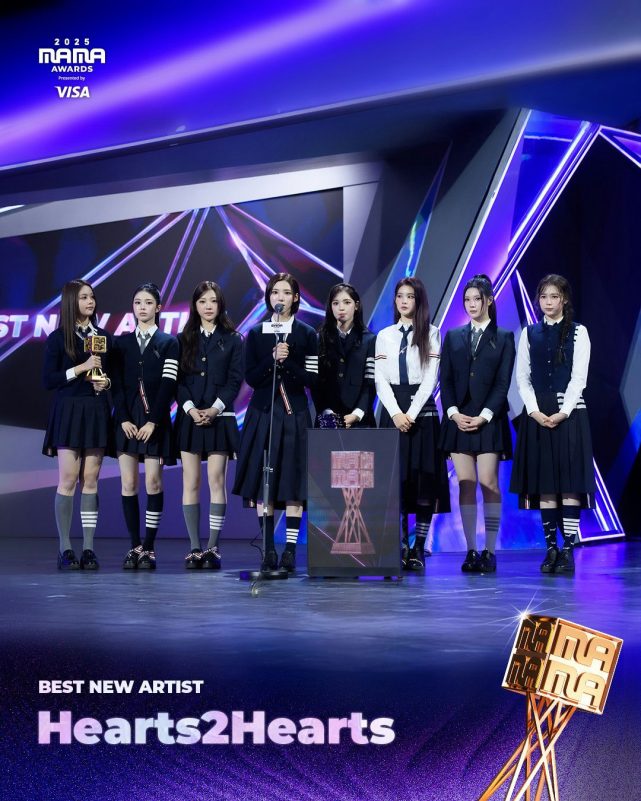 people-Seven young women-A-stage-A-uniforms-A-awards-A-microphone