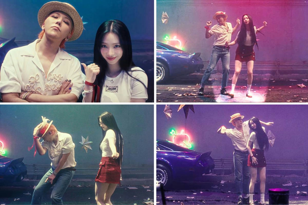 people-G-Dragon-A-Winter (aespa)-A-music-video-B-straw-hat-C-classic-car