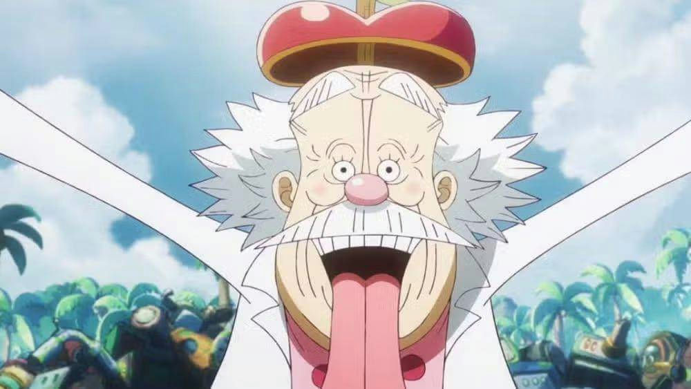 people-Dr. Vegapunk-A-anime-A-sticking out tongue-B-red hat-C-white lab coat