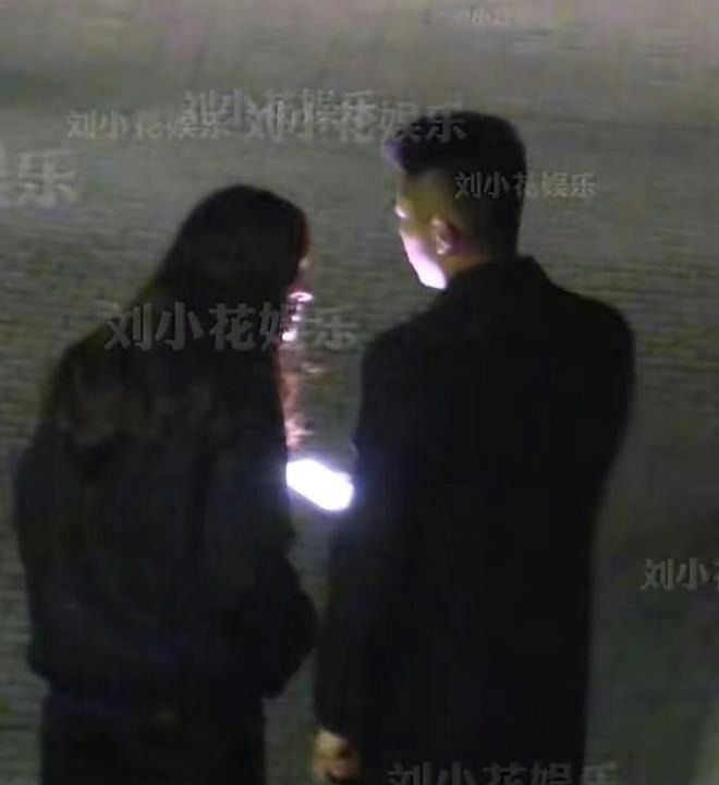 people-two individuals-A-dark clothing-A-nighttime setting-B-back view-B-Chinese watermarks-C-glowing light source