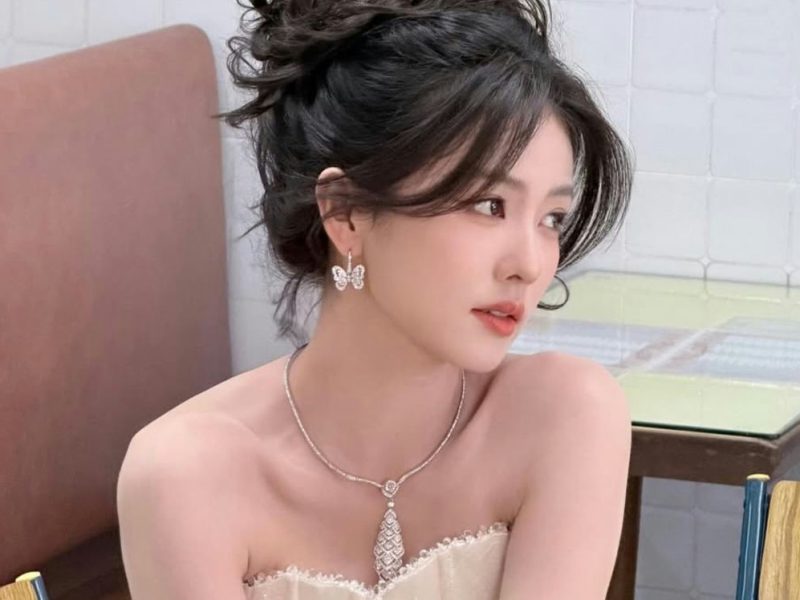 bai lu strapless gown