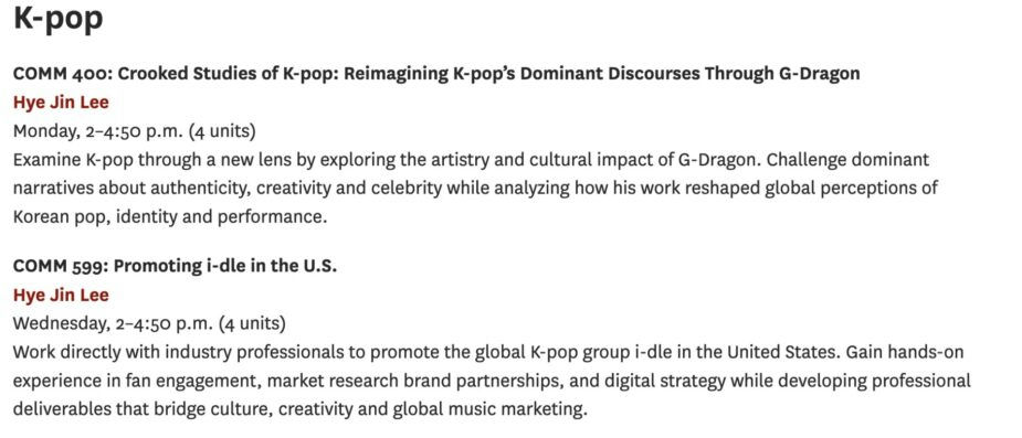 people-Hye Jin Lee-A-K-pop Studies-B-G-Dragon-C-i-dle Promotion
