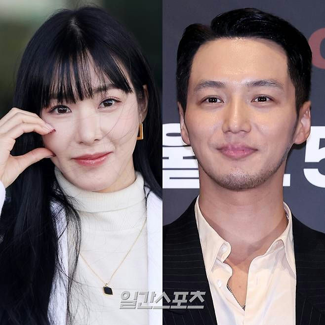 people-Korean celebrity-A-female-A-male-A-split image-A-smiling
