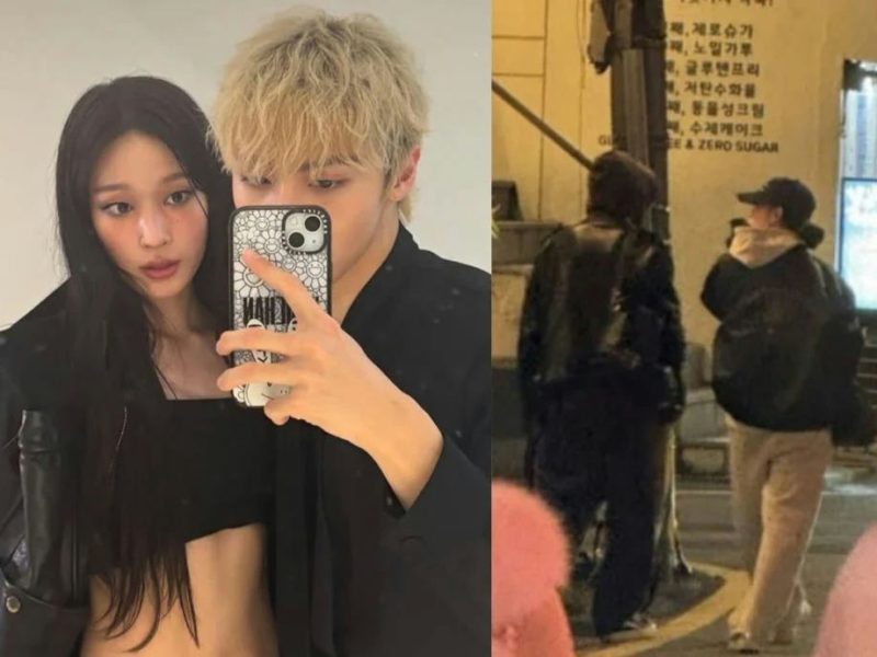 people-Two young adults-A-Selfie-B-Outdoor paparazzi photo-C-K-pop dating rumors
