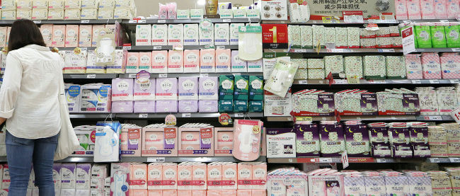 sanitary pad prices South Korea