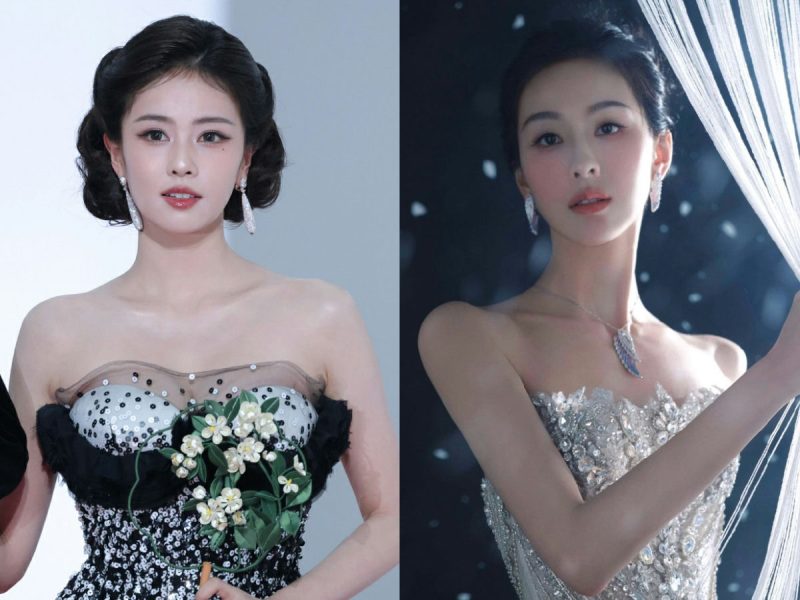 people-two women-A-celebrities-A-formal wear-A-jewelry-B-strapless dresses-B-glamorous-C