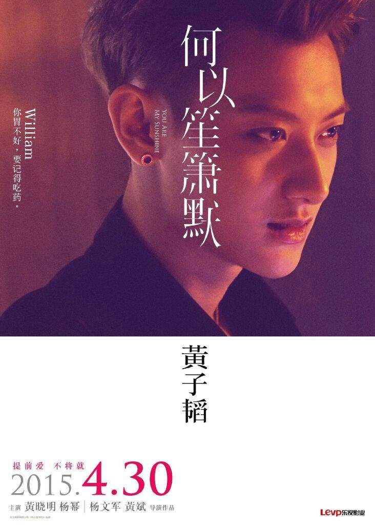 people-A-Huang Zitao (Tao)-A-movie poster-B-close-up-C-purple lighting