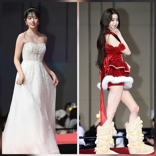 jang wonyoung an yujin 173cm red carpet